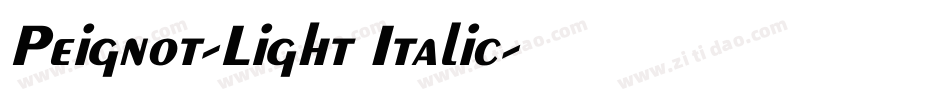Peignot-Light Italic字体转换